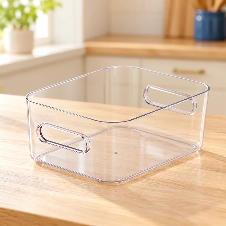 SmartStore Compact S — bac transparent — Un bac transparent vide sans couvercle, conforme à la photo de référence.